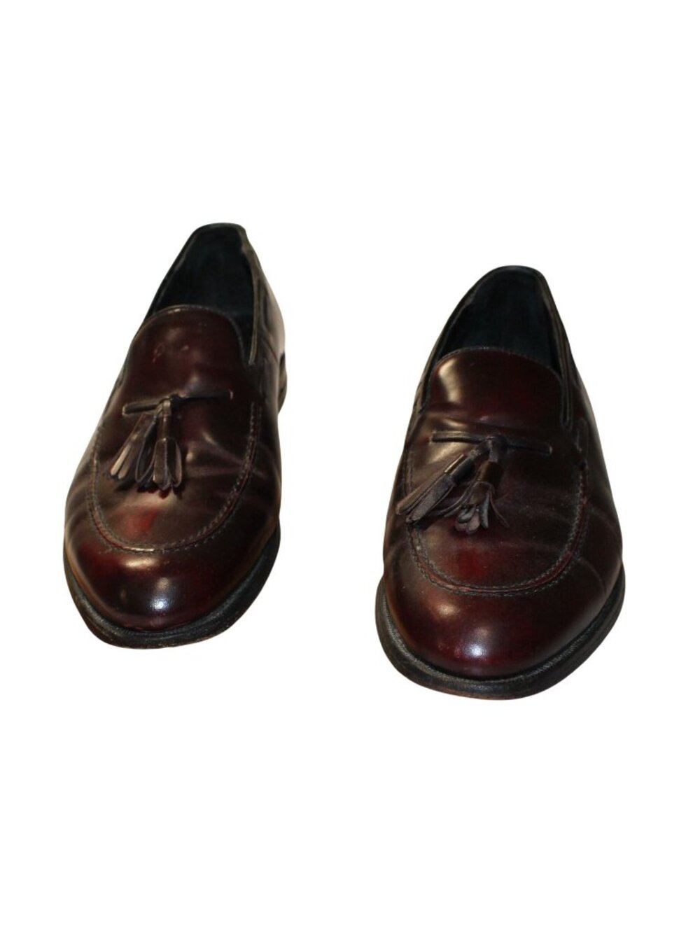 Vtg Florsheim Imperial Burgundy Leather Tassel Loafers Men's Dress Shoes 8.5 D